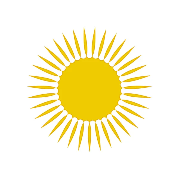 Icône Symbole Soleil Sur Blanc Illustration Vectorielle Stock — Image vectorielle