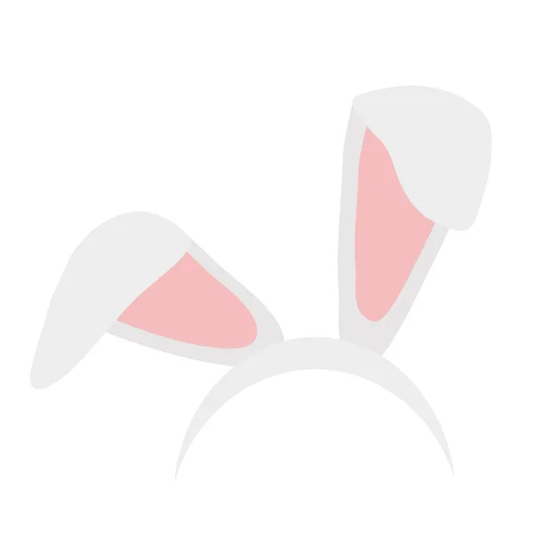 Velikonoční Zajíček Uši Maska Ruky Kreslit Vektorové Ilustrace Králičí Ucho — Stockový vektor