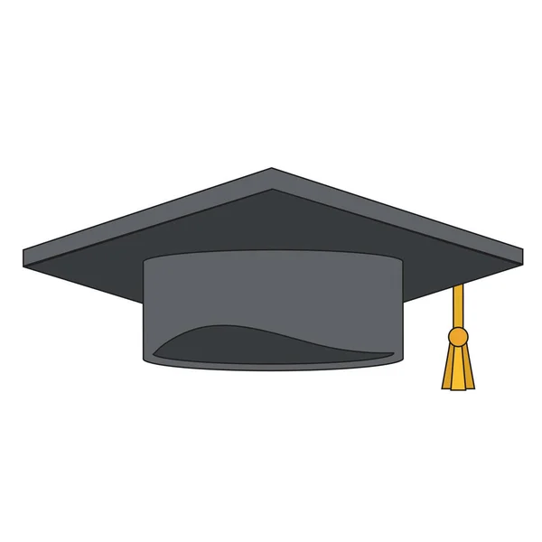 Καπέλο Αποφοίτησης Λευκό Εικόνα Διάνυσμα Μετοχών — Διανυσματικό Αρχείο