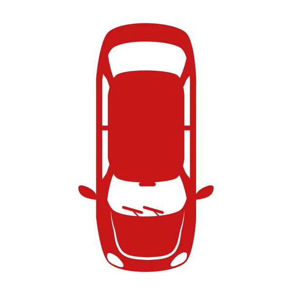 Rotes Auto-Symbol auf weißem, Vektor-Illustration Design — Stockvektor