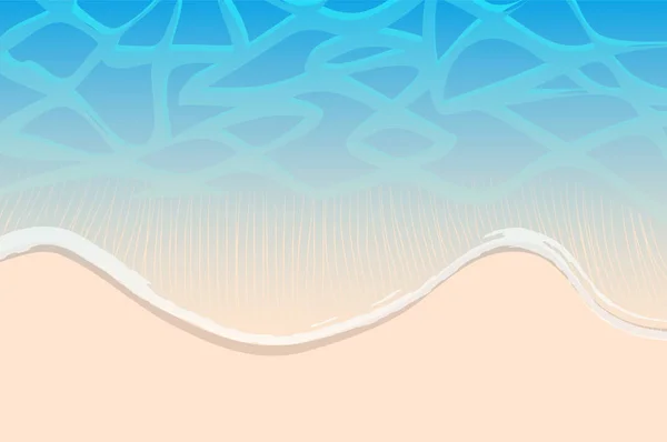 Moře nebo oceán pláž s wave a písku jako pozadí pro návrh. — Stockový vektor