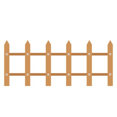 Kırsal ahşap çitler, kazma vektörü. Kahverengi siluetler için çit