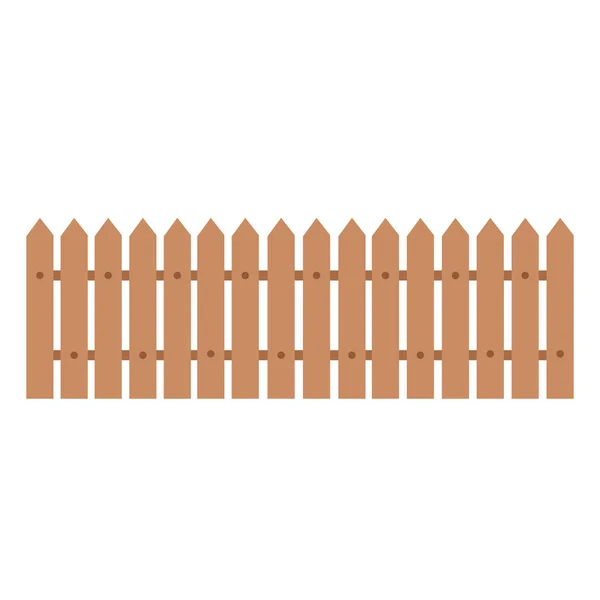 田舎の木製のフェンス ピケットベクトルブラウンシルエットフェンス用 — ストックベクタ