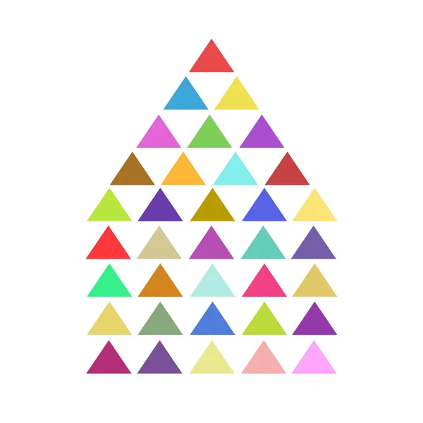 Ícone colorido do ligo da casa com triângulo do enigma no branco, estoque ve — Vetor de Stock
