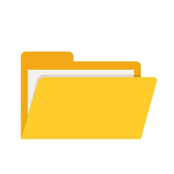 Vyprázdnit žlutou složku webového počítače pro návrh na bílém, hvetu — Stockový vektor