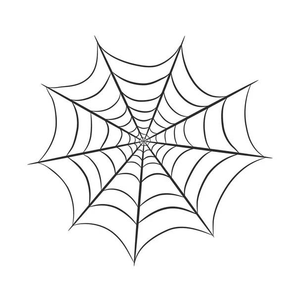 Teia de aranha para halloween design cartão de saudação no branco, estoque ve —  Vetores de Stock