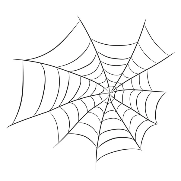 Teia de aranha para halloween design cartão de saudação no branco, estoque ve —  Vetores de Stock