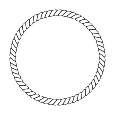 Yuvarlak halat çerçevesi. Daire halatlar, yuvarlak kenarlık ve dekoratif ma