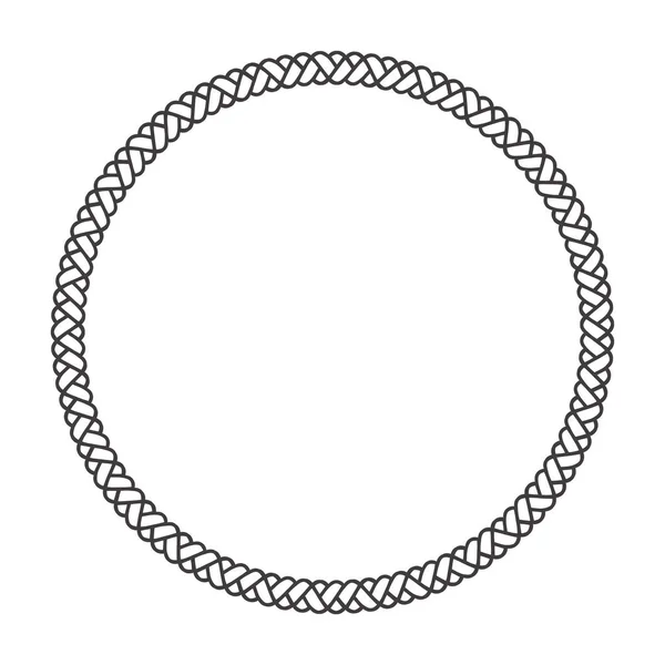 Cadre rond de corde. Cercles, bordure arrondie et décoratif ma — Image vectorielle