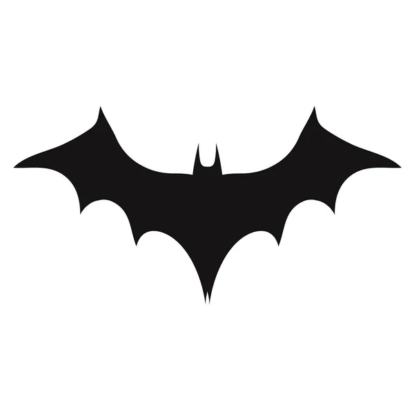 Vampire bat silhouette. Halloween bats decoration, hanging cave — Stock Vector