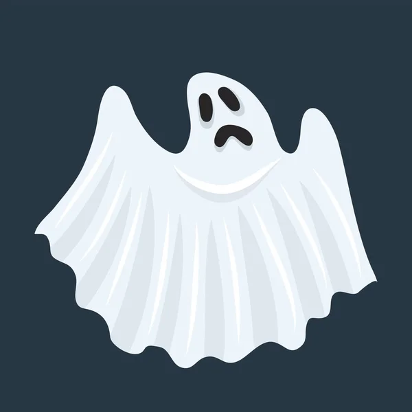 Personaje fantasma. Halloween monstruo fantasmal aterrador, fantasma boo muerto — Vector de stock