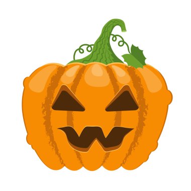 Karikatür halloween balkabağı. Korkunç sm oyma ile Turuncu kabaklar