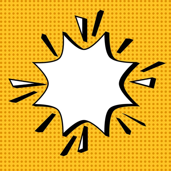 Burbuja cómica en el estilo de arte pop sobre fondo de punto amarillo. Vector i — Vector de stock