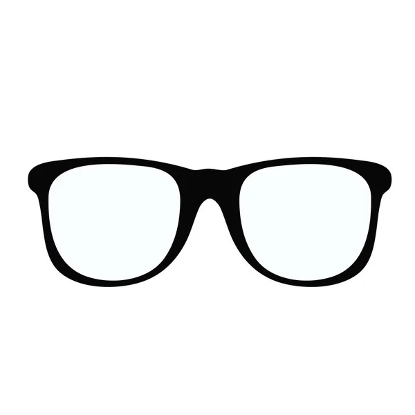 Black glasses icon on white element for design, stock vector ill — Stock Vector