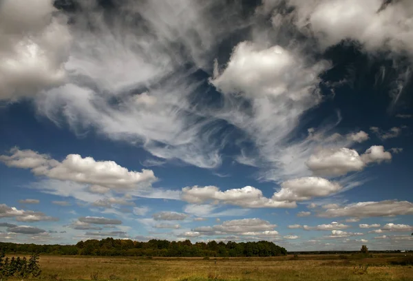 Beautiful Clouds Field Stock Image