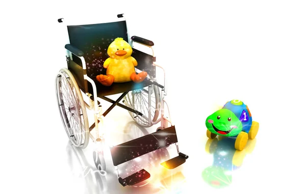 Invalidní Vozík Dětské Lékařství Pediatrie Děti Obrázek — Stock fotografie