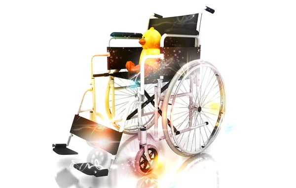 Инвалидных Колясок Детской Медицины Педиатрии Дети Иллюстрация — стоковое фото