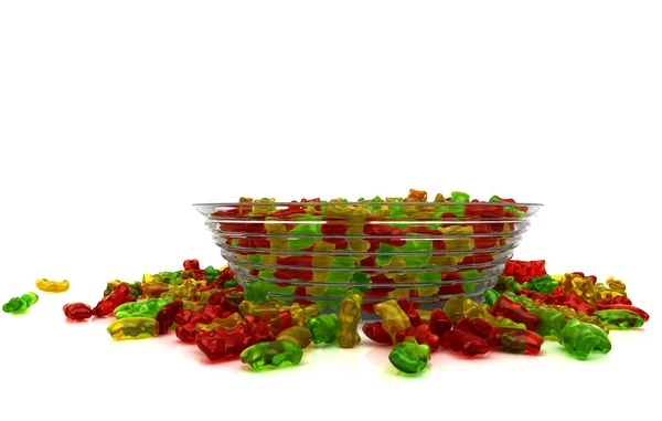 Candies Gummy Bears Illustration — Stok Foto