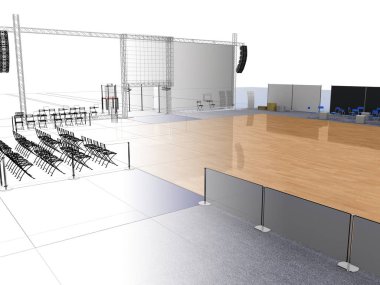 Standı, olay, fuar, sergi, mobilya, 3d resim, işleme