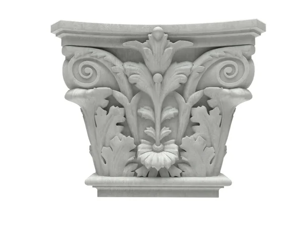 Set Vintage Classic Capital Architectural Columns Ornament Interior Facade Illustration — Stock Photo, Image