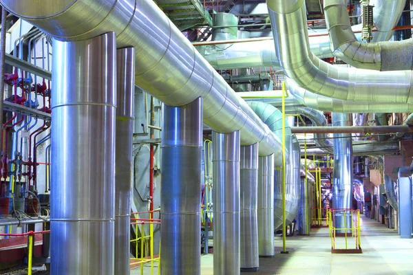 Industrial pipeline. The interior of the factory. — Stock Photo, Image