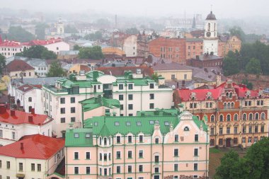 Eski bir Avrupa şehrinin tarihi merkezi