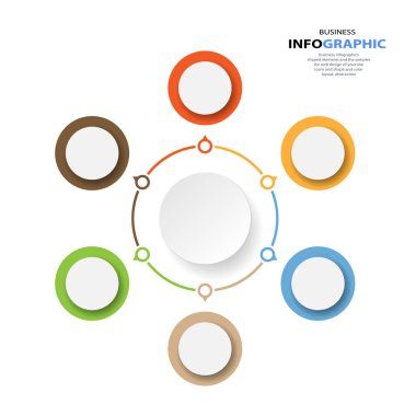 Pazarlama diyagramı, faaliyet raporu, web tasarım. İş kavramı Infographics simgeler için düzen seçenekleri. İllüstrasyon vektör.
