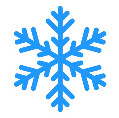 Noel simge, simge kış beyaz arka plan üzerinde izole kar tanesi. Vektör çizim.