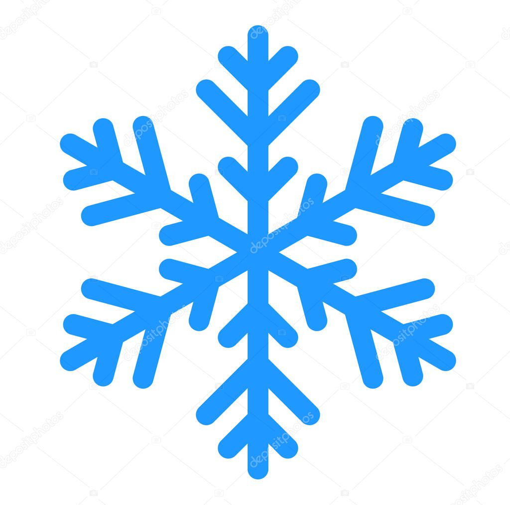 Christmas symbol, Icon winter Snowflake isolated on white background. Vector illustration.