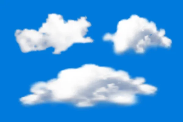 Σύννεφα Στον Ουρανό Εικονίδια Μπλε Φόντο Για Σχεδιασμό Ιστοσελίδων Εικονογράφηση — Διανυσματικό Αρχείο