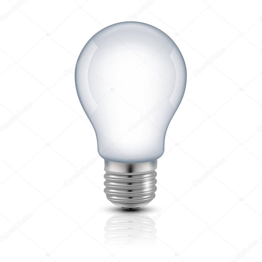 concept light bulb on white background. Illustration vector.