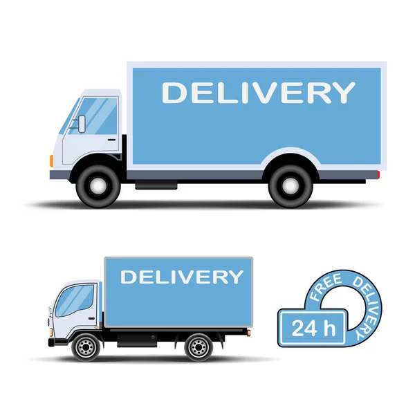 Consegna Del Carico Camion Auto Logistica Segno Illustrazione Vettore — Vettoriale Stock