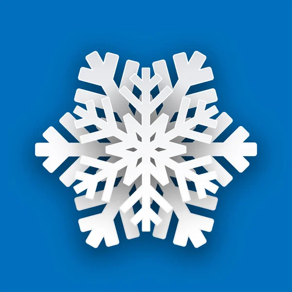 Vánoční papír zima bílá sněhová vločka — Stockový vektor