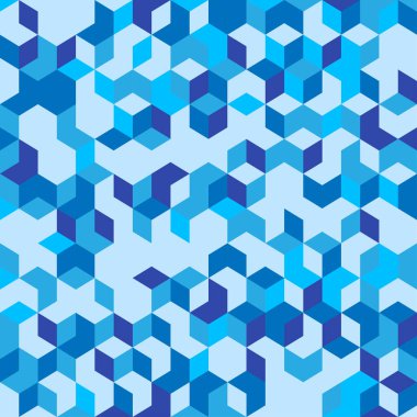 Mavi üzerine yuvarlak biçimli soyut renkli doku 