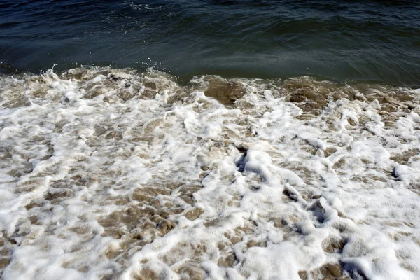 Priveliște Spre Ocean Mare Pacific Valuri Spume Stropire Malibu California — Fotografie, imagine de stoc