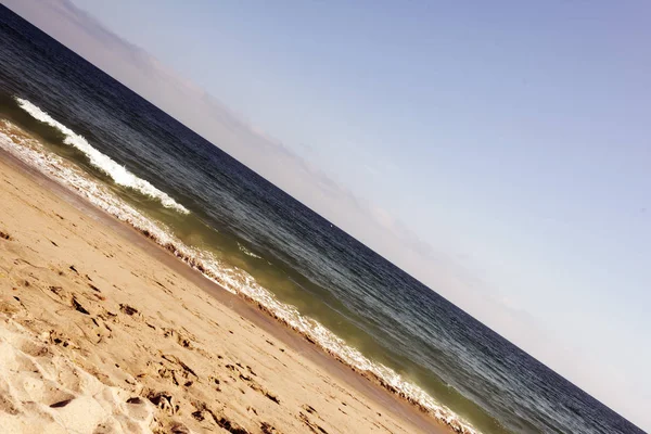 Eine Diagonale Ansicht Einer Meereslandschaft Ozean Horizont Über Wasser Pazifischen — Stockfoto