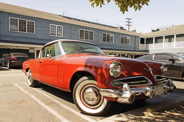 Una Classica Auto Collezione Epoca Parcheggio Santa Monica California — Foto Stock