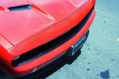 Bir Amerikan kas araba yüksek açılı görünüş