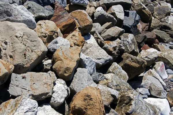 Blick Auf Felsen Und Steine Malibu Strand Aus Der Vogelperspektive — Stockfoto