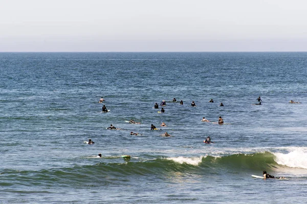 Várom Következő Hullám Malibu Beach Kalifornia Nyáron — Stock Fotó