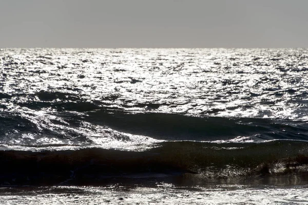 Une Vue Horizon Paysage Marin Coucher Soleil Méditerranée Été — Photo