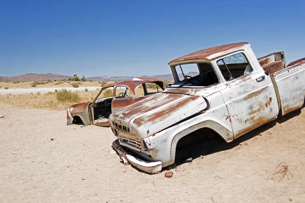 Wreck Abandoned Car Nairobi Kenya Africa Desert — 스톡 사진