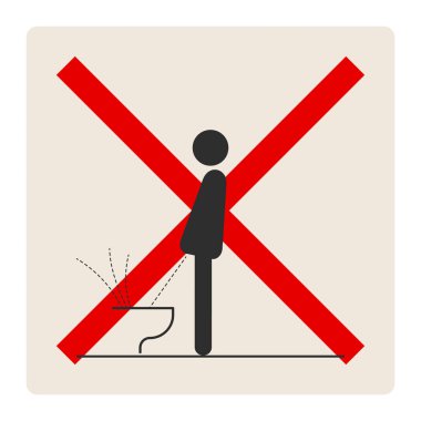 WC tuvalet hijyen. İşareti ve sembol tuvalet kuralları.