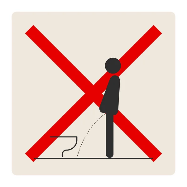 WC Hygiène sanitaire. Signe et symbole des règles de toilette . — Image vectorielle