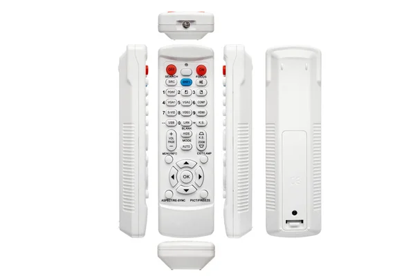 TV uzaktan kumanda üzerindeki her tarafta beyaz bir arka plan