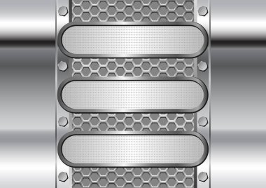 Üç sancaklı metal arkaplan