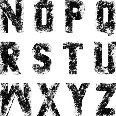 grunge yazı tipi - klip sanat illüstrasyon