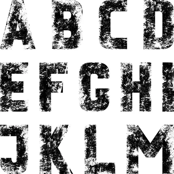 Γραμματοσειρών Grunge Εικονογράφηση Art Κλιπ — Διανυσματικό Αρχείο