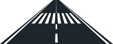 yol ve zebra geçiş - vektör çizim
