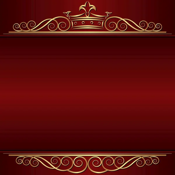 Background with gold(en) ornament and red band Stock Vector Image by
